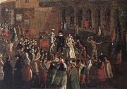 Gabriel Bella A Troupe of Actors on the piazzetta china oil painting artist